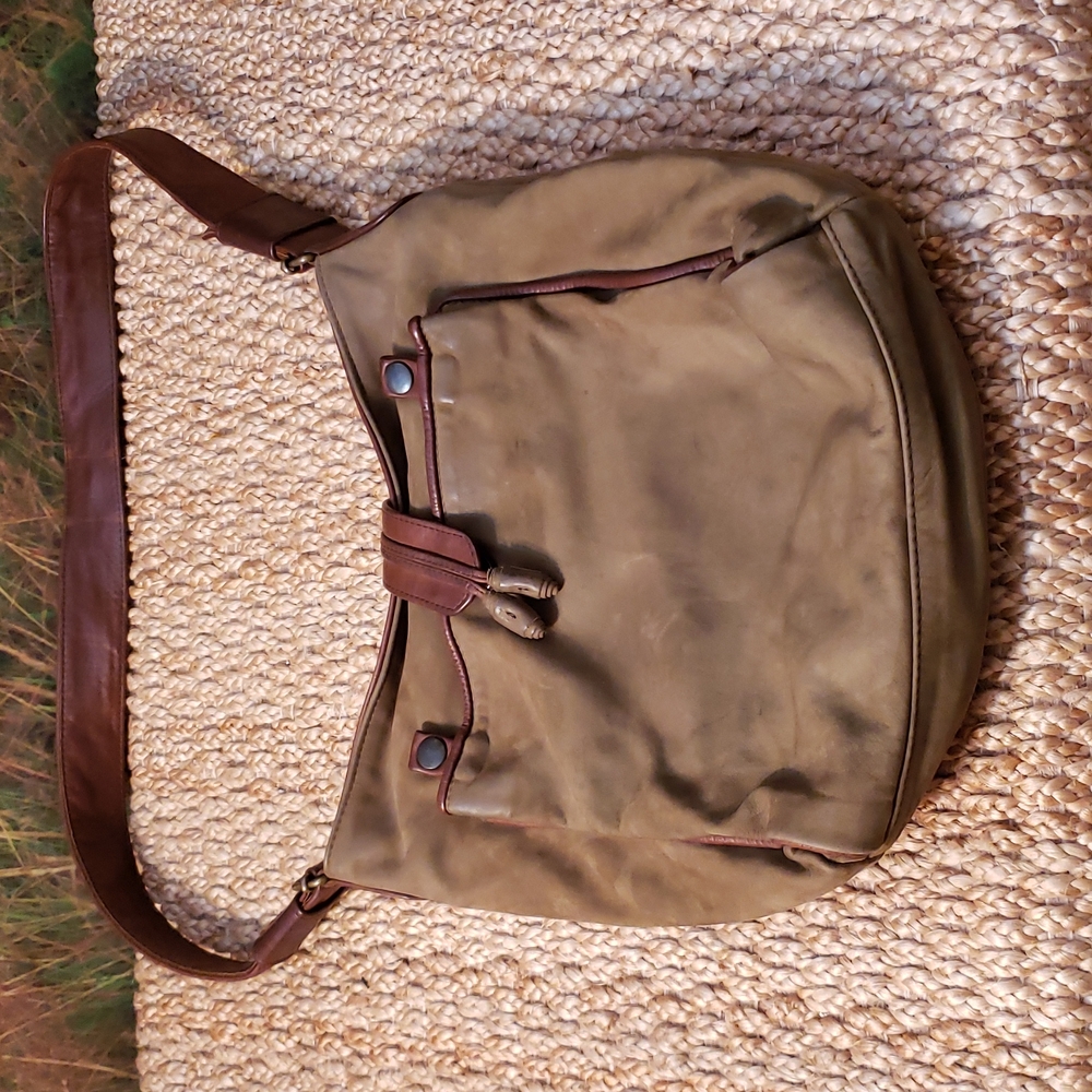 Jane Hopkinson Green Leather Purse